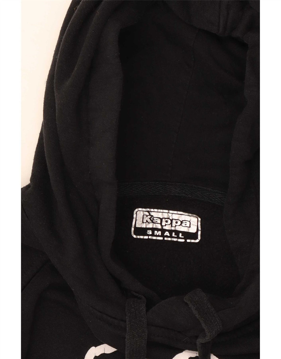 Maglione con cappuccio grafico da uomo Kappa piccolo nero