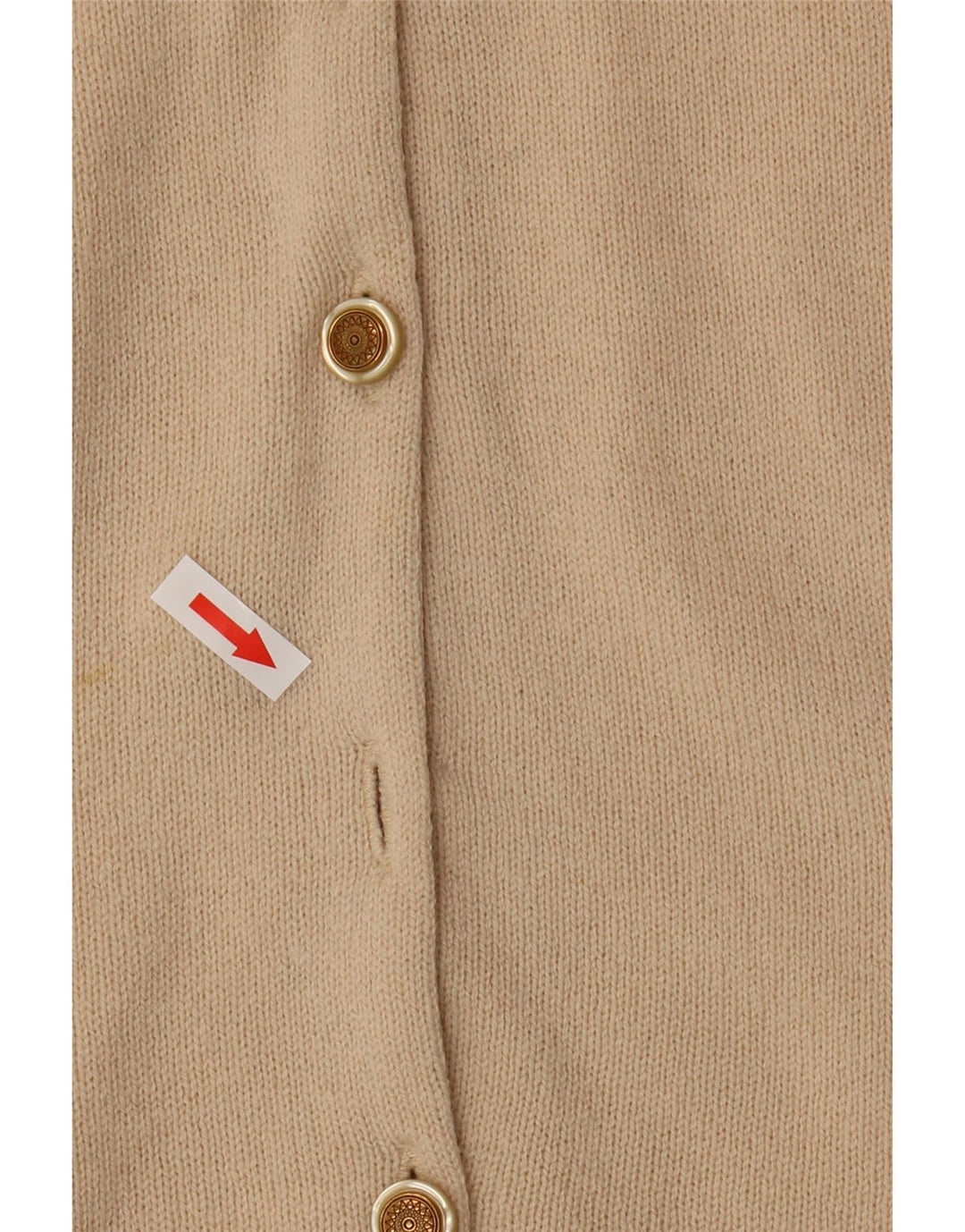 Maglione cardigan da donna Marks & Spencer UK 20 2XL Lana d'agnello beige