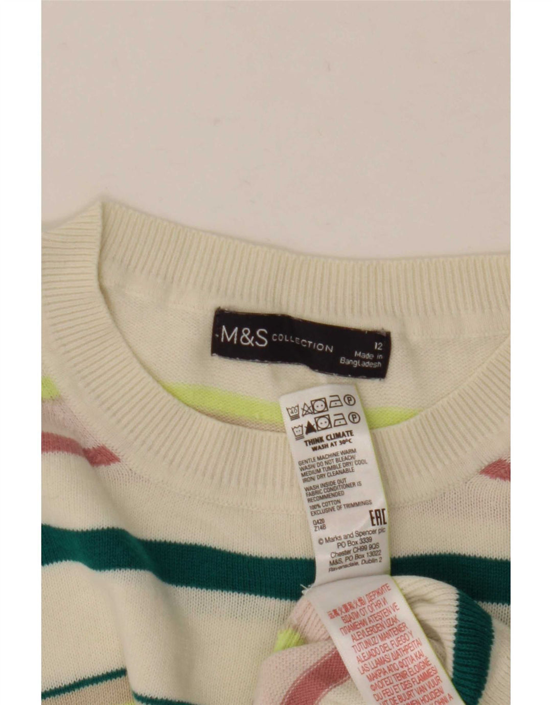 Maglione maglione girocollo da donna Marks & Spencer UK 12 medio multicolore