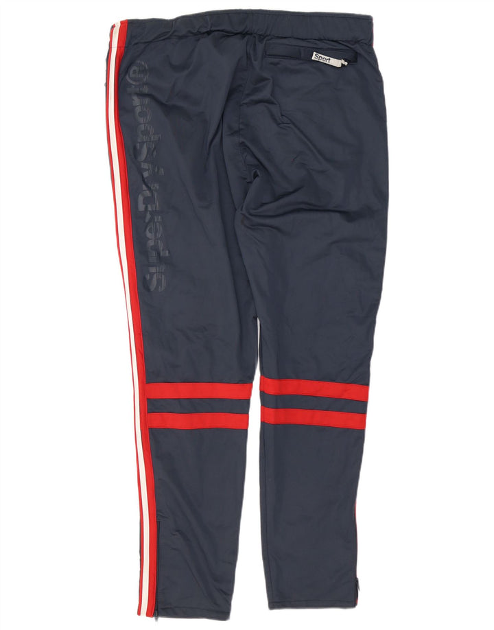 Pantaloni da tuta con grafica da uomo Superdry XL Poliestere a righe blu navy