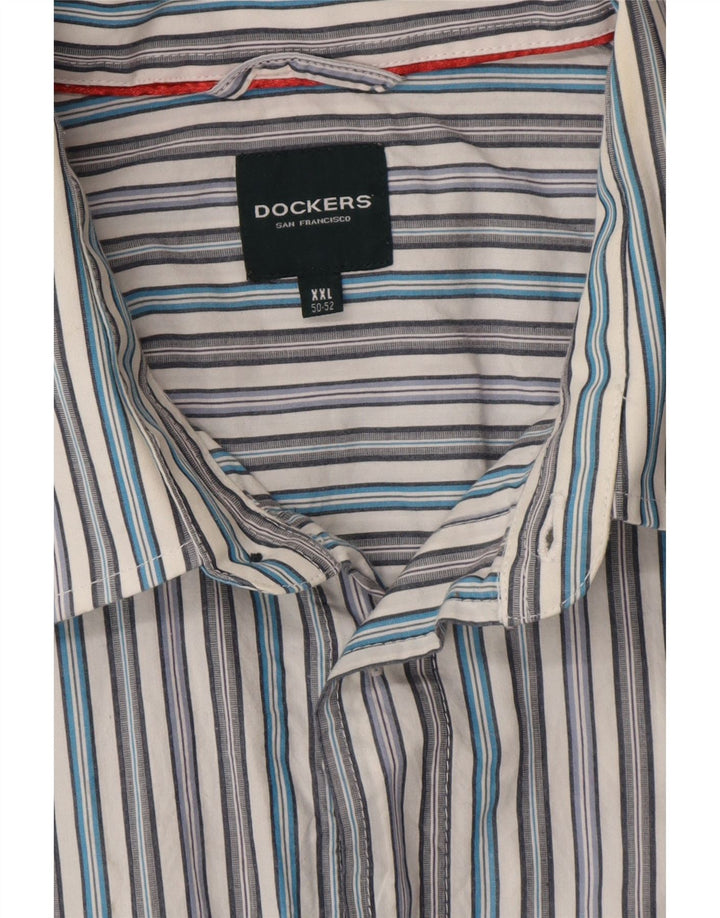 Camicia da uomo Dockers taglia 50/52 2XL a righe bianche