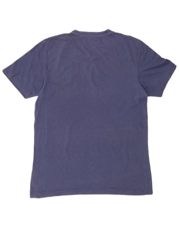 T-shirt grafica da uomo Adidas Top in cotone blu navy medio