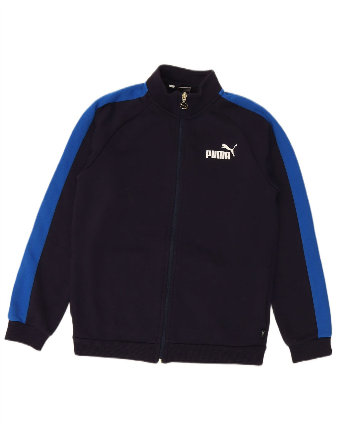 Giacca da tuta da ragazzo PUMA 13-14 anni in cotone blu navy