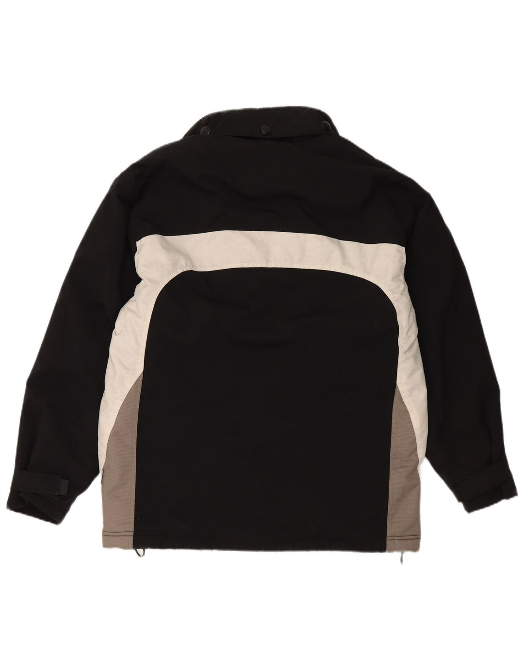 Giacca a vento con cappuccio da uomo VINTAGE UK 36 Small Nylon color block nero