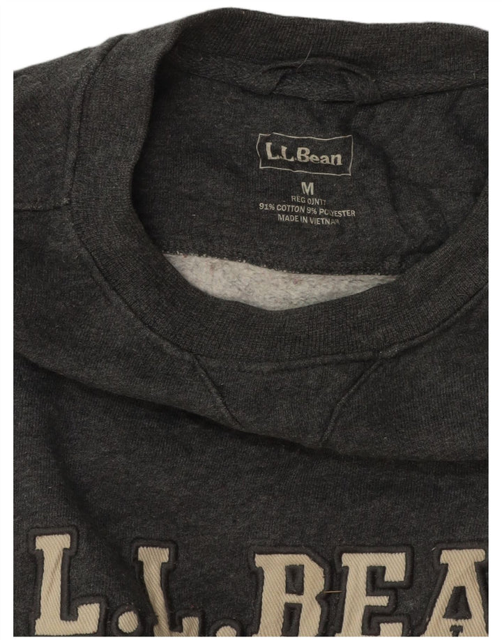 L.L.BEAN Felpa con grafica da uomo Maglione in cotone grigio medio