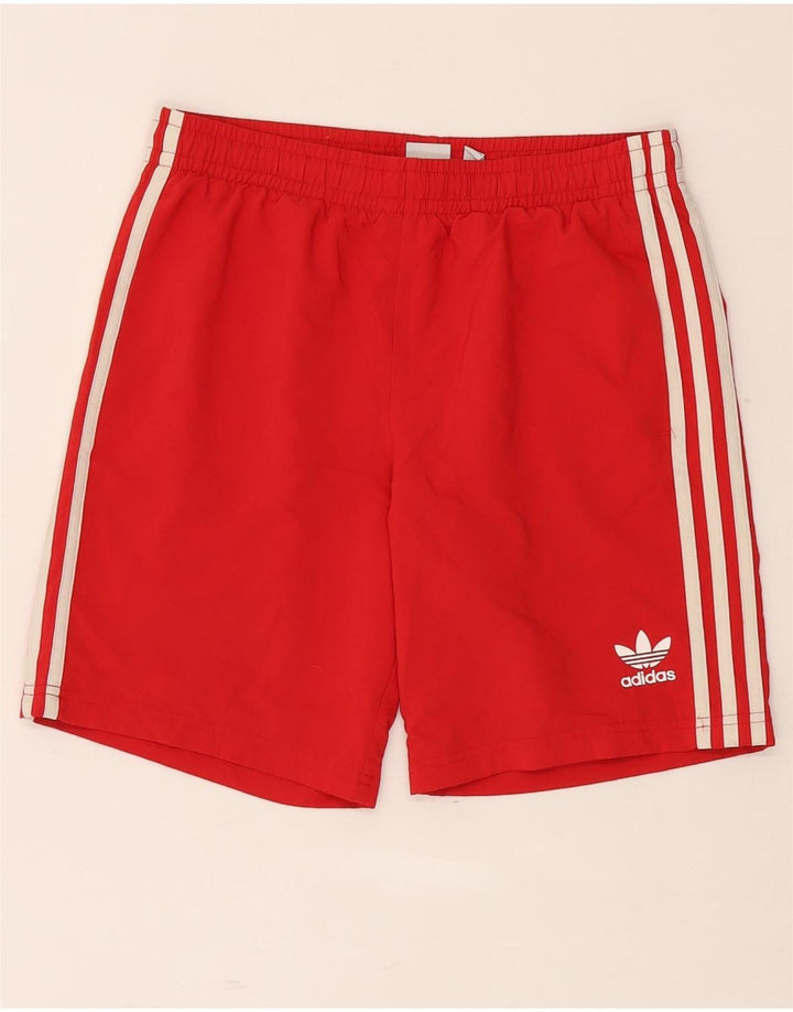 Pantaloncini sportivi Adidas da bambino 13-14 anni in poliestere rosso