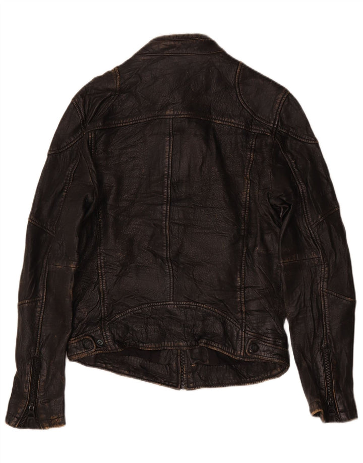 Giacca in pelle da uomo Gypsy UK 38 media nera