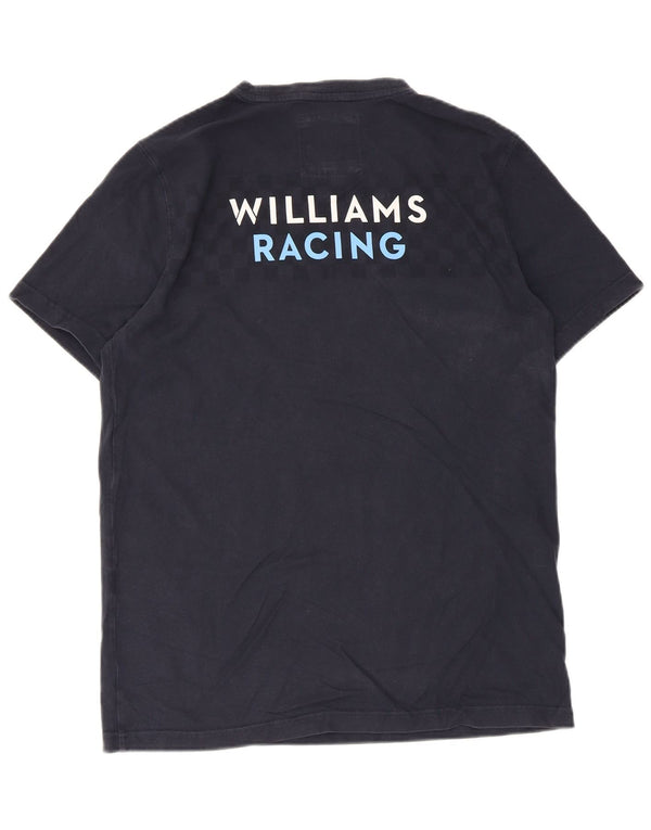 Crew Clothing T-shirt grafica da uomo Top in cotone geometrico medio blu navy