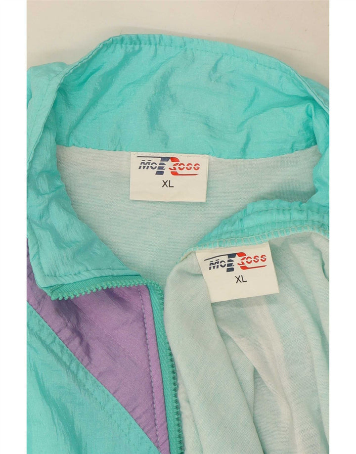 Tuta intera da uomo MC Ross XL in nylon color block turchese