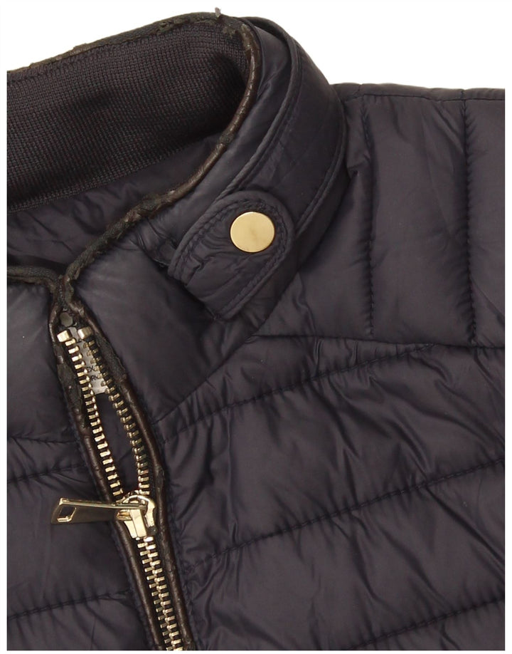 Giacca imbottita da donna Zara UK 10 piccola in nylon blu navy