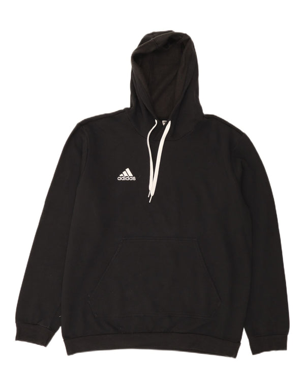 Felpa con cappuccio grafica da uomo Adidas Large in cotone nero