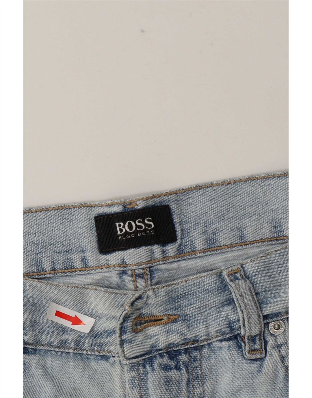 Pantaloncini di jeans da uomo Hugo Boss W35 grandi blu