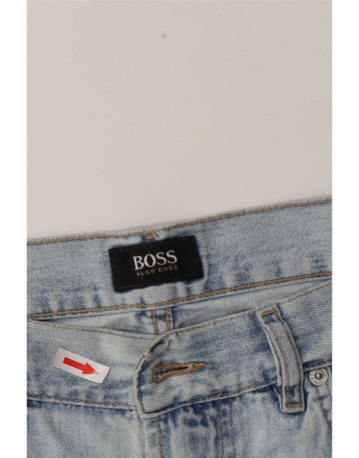 Pantaloncini di jeans da uomo Hugo Boss W35 grandi blu