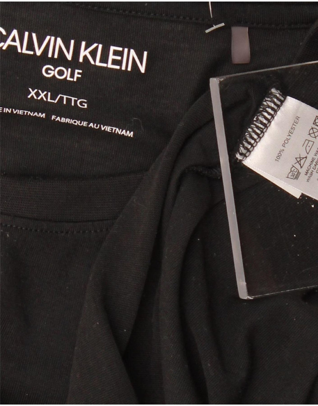 CALVIN KLEIN T-shirt da uomo Top 2XL Poliestere nero