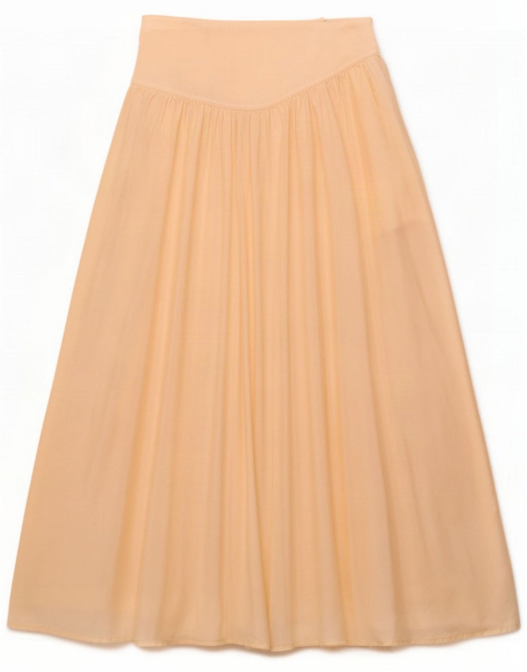 Byblos Gonna svasata a pieghe da donna US 8 Media W26 Beige Seta