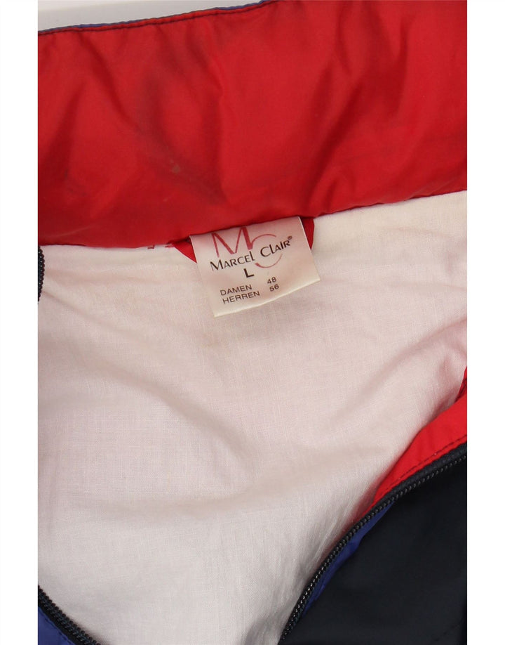 Giacca antipioggia da uomo con cappuccio Marcel Clair EU 56 3XL Blu navy Colourblock