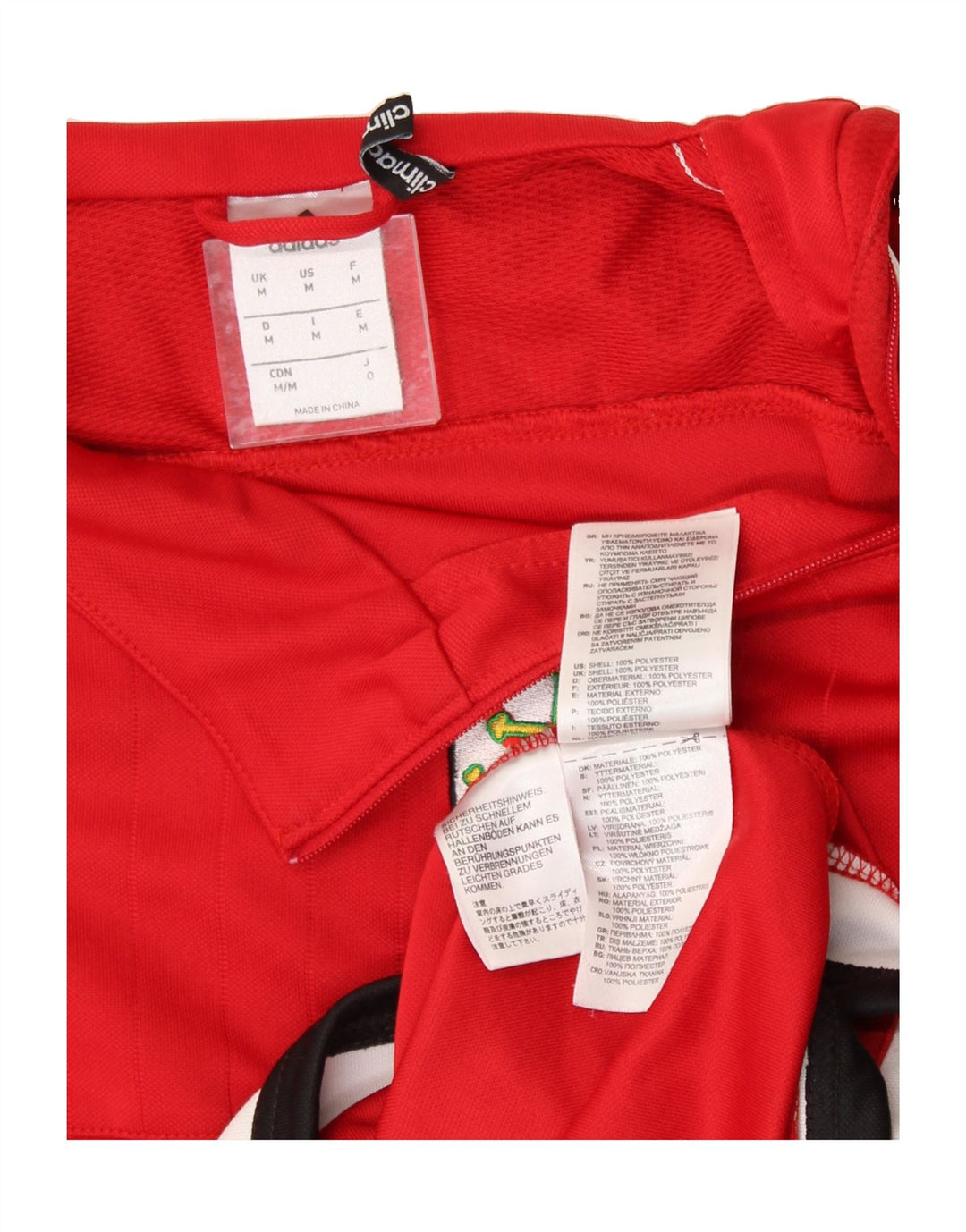 ADIDAS Mens Climacool Zip Neck Pullover Tracksuit Top Medium Red Polyester Vintage Adidas and Second-Hand Adidas from Messina Hembry 