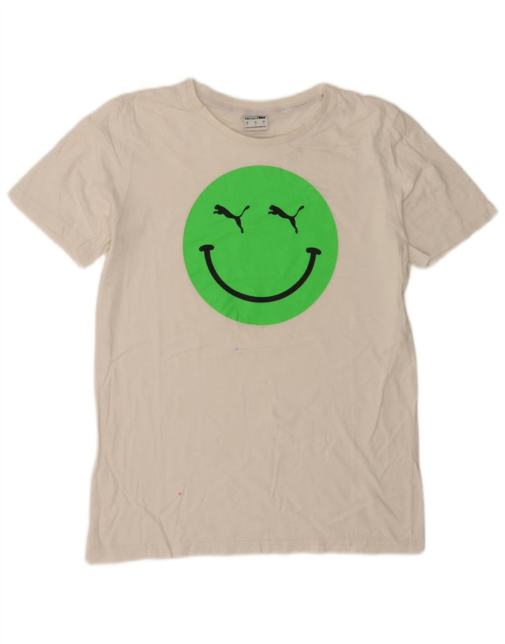 T-shirt grafica da uomo Puma Small bianca