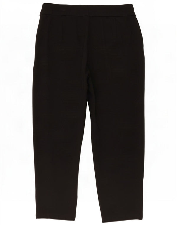 Marks & Spencer Pantaloni Capri da donna UK 16 Large W34 L23 Viscosa nera
