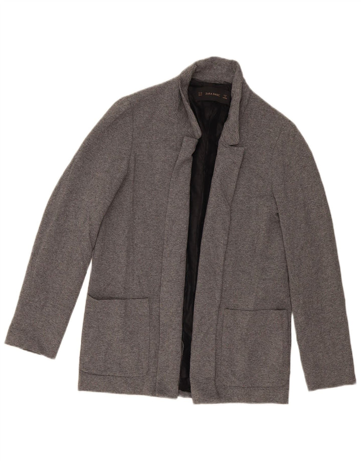 Giacca blazer oversize aperta da donna Zara UK 6 XS viscosa grigia