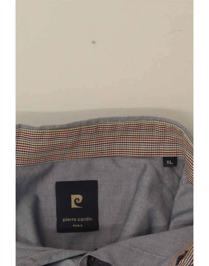 Camicia a maniche corte da uomo Pierre Cardin XL Blu