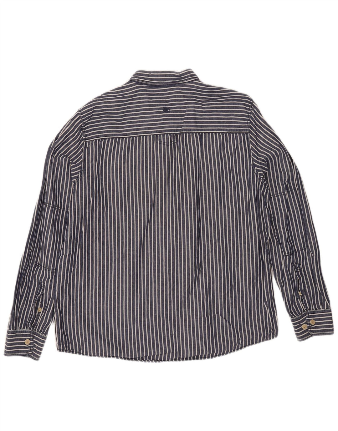 FAT FACE Camicia da uomo XL in cotone a righe blu navy
