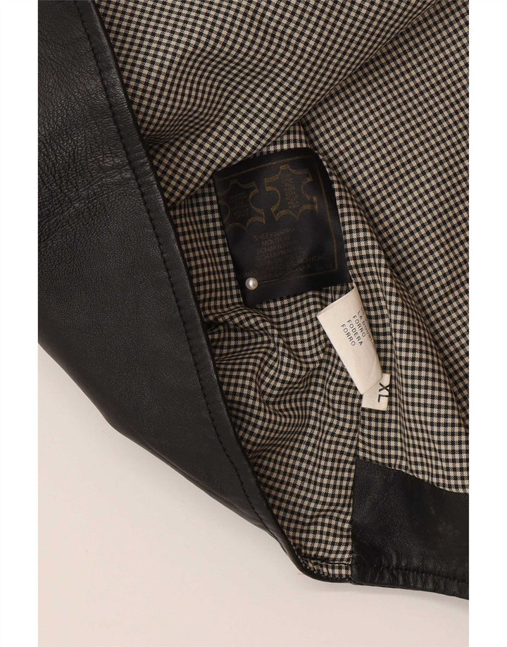 Gilet in pelle da uomo canadese XL in pelle nera