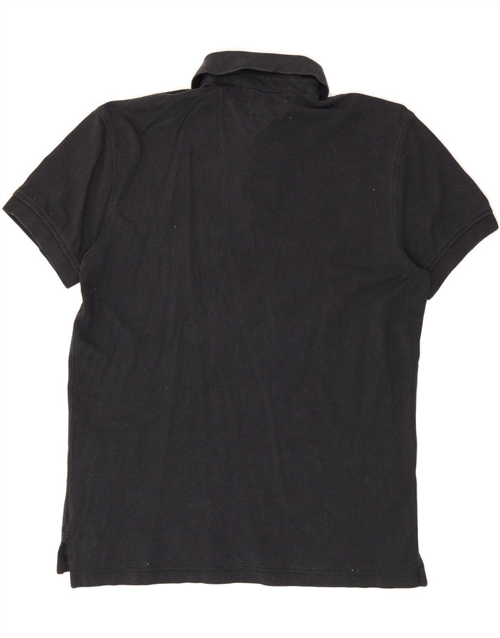 TOMMY HILFIGER Mens Polo Shirt Medium Navy Blue Cotton Vintage Tommy Hilfiger and Second-Hand Tommy Hilfiger from Messina Hembry 