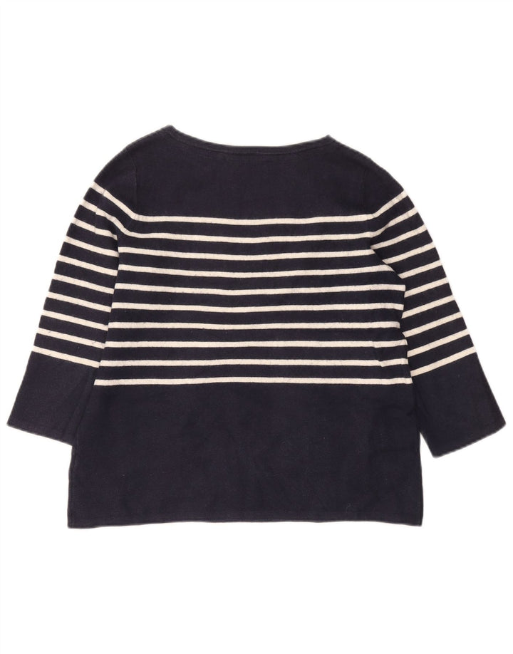 CREW CLOTHING Maglione da donna con scollo a barca UK 14 Blu navy medio