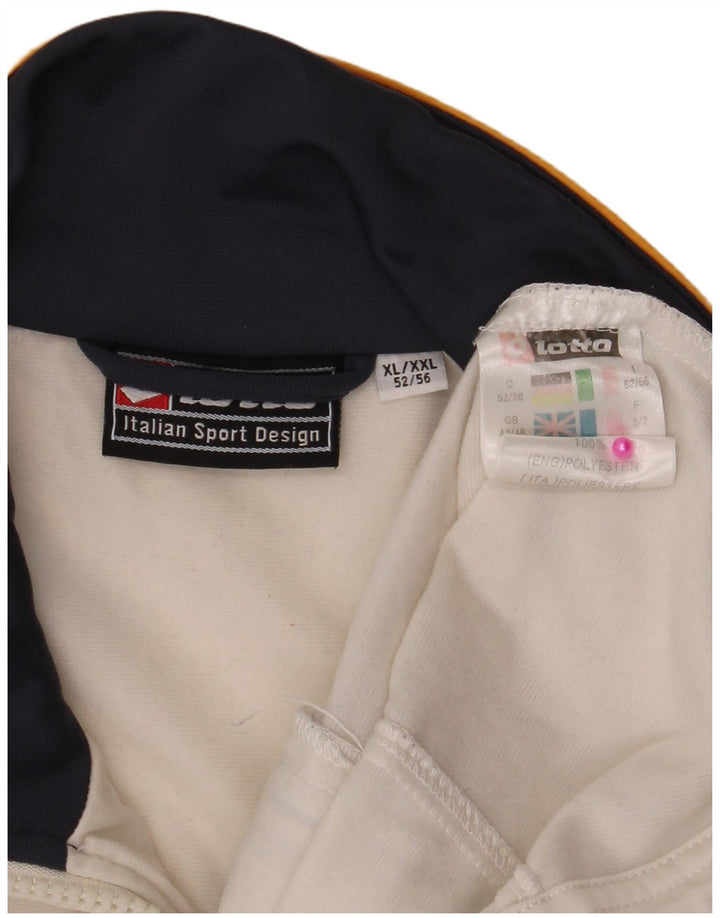 Giacca da tuta da uomo LOTTO XL bianca in poliestere