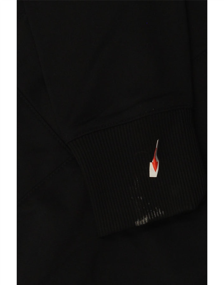 Giacca superiore della tuta da donna Nike UK 10/12 Poliestere gessato medio nero