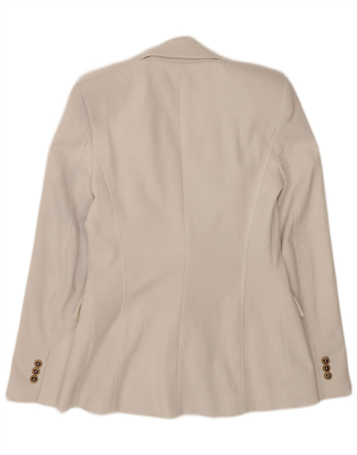 Giacca blazer doppiopetto da donna Zara UK 6 XS poliestere bianco