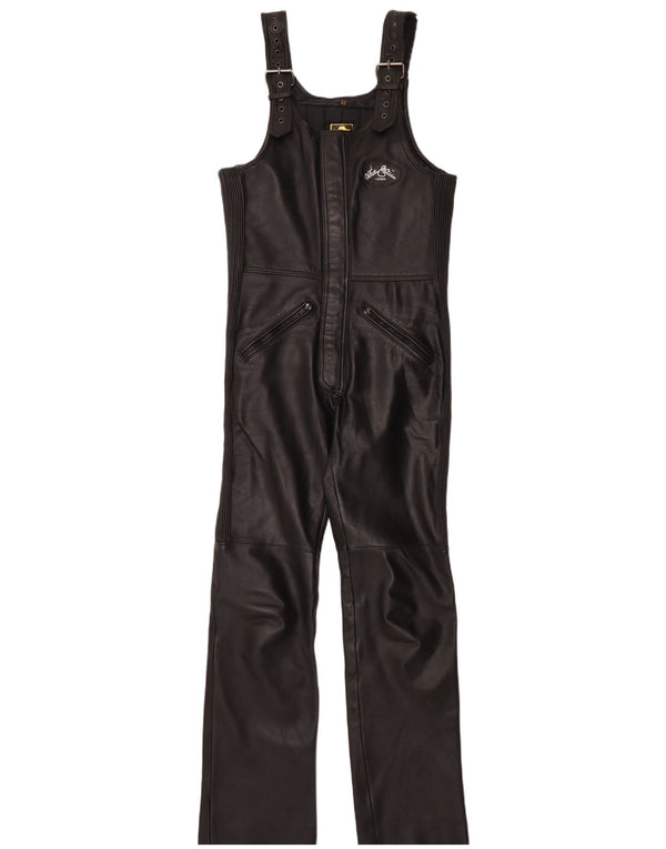 Vintage Mens Leather Jumpsuit IT 52 Large W34 L34 Black