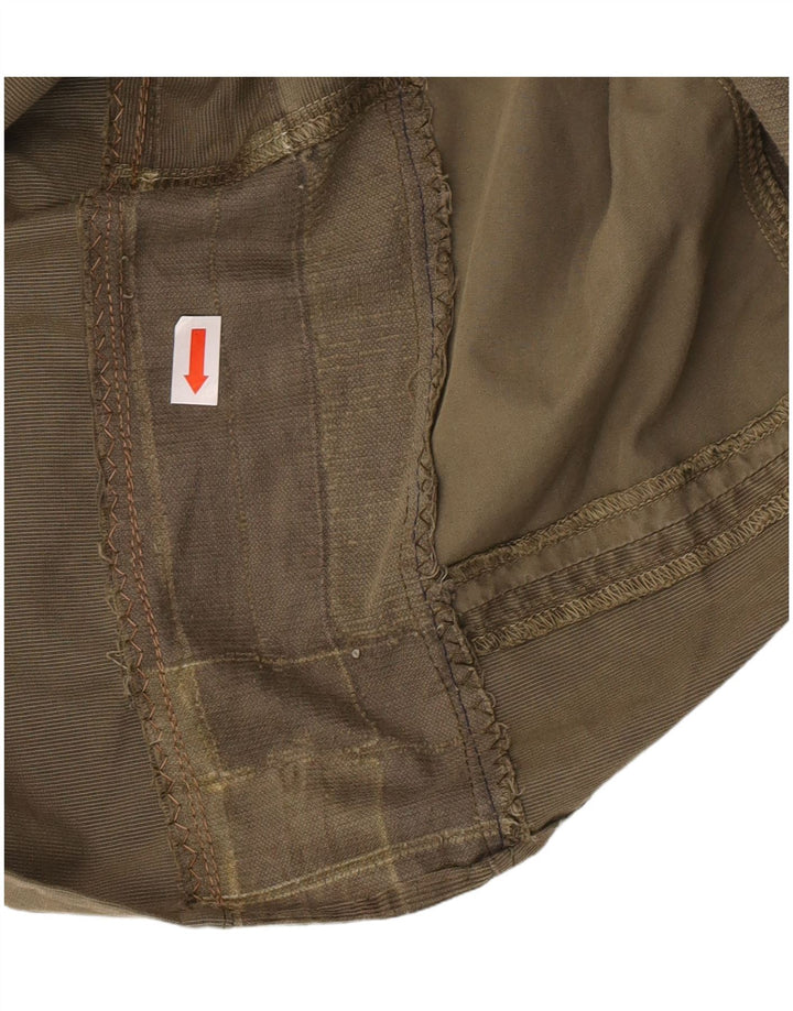 Camicia corta da donna Napapijri UK 14 Patchwork grande color kaki