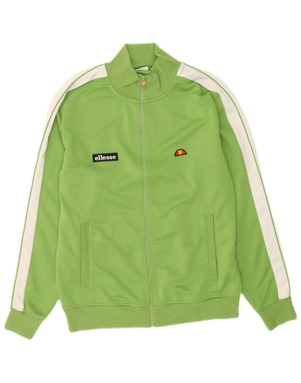 Giacca da ginnastica da uomo Ellesse in poliestere color block verde medio