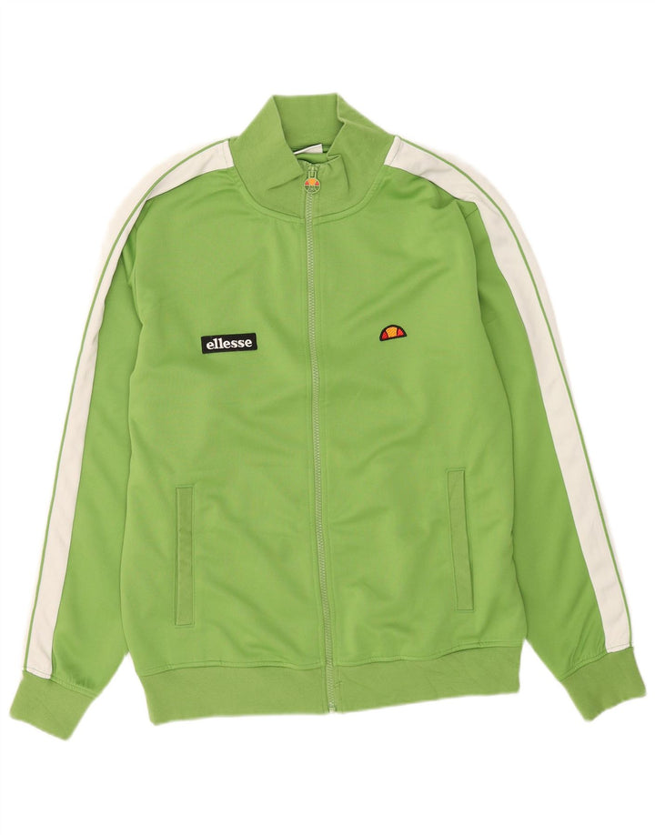 Giacca da ginnastica da uomo Ellesse in poliestere color block verde medio
