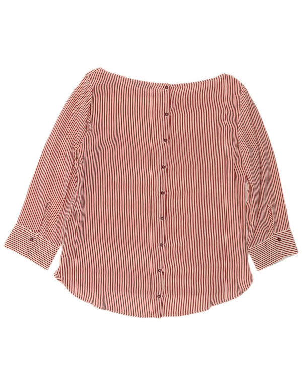Max & Co. Top da donna manica 3/4 UK 16 grande gessato rosso