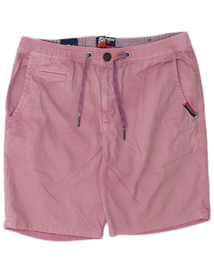 Pantaloncini chino da uomo Superdry W32 cotone rosa medio