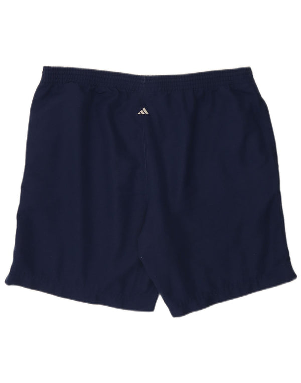 Pantaloncini sportivi da uomo Adidas Large blu navy in poliestere
