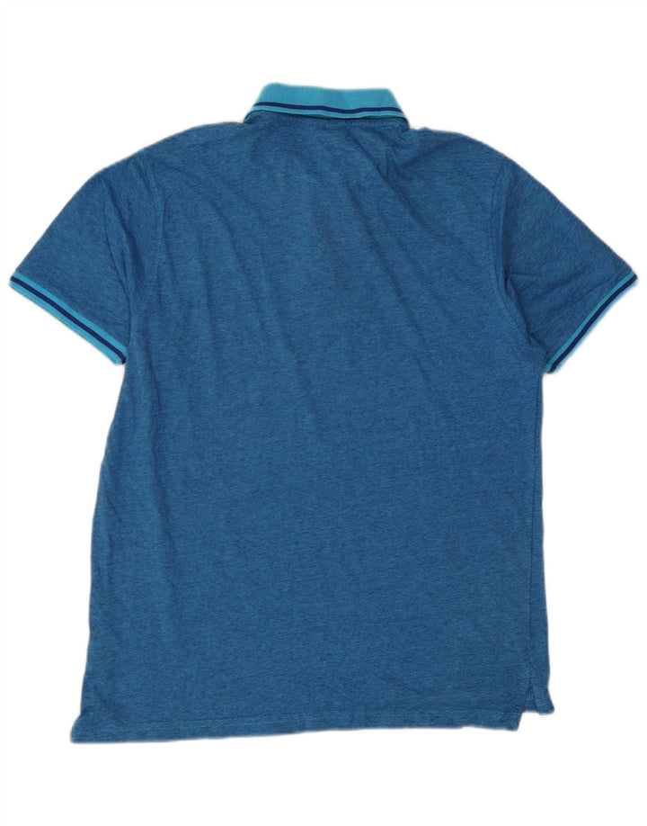 Polo da uomo vestibilità regolare Pierre Cardin in cotone blu medio