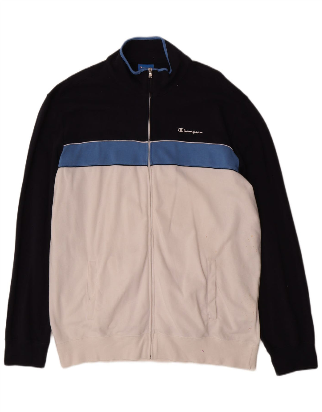 Giacca da tuta da uomo Champion 3XL Cotone color block blu navy