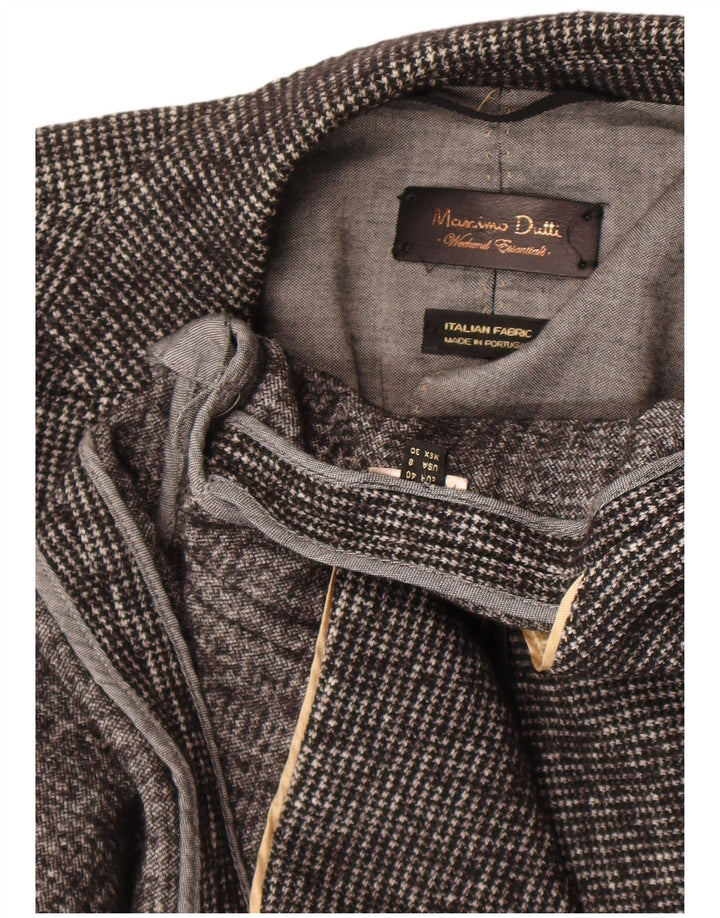 Giacca blazer da donna a 1 bottone Massimo Dutti EU 40 pied de poule grigio medio