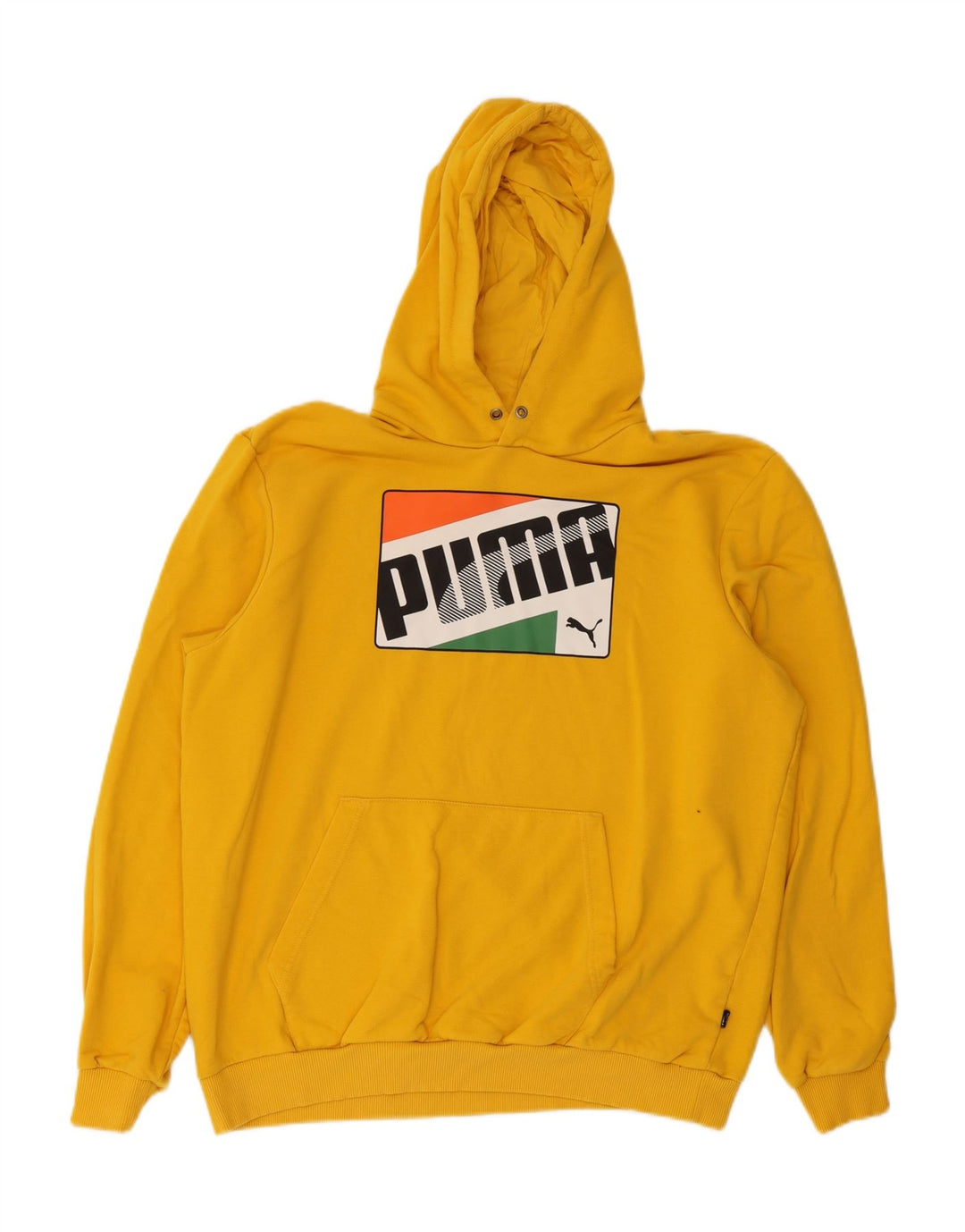 Felpa con cappuccio grafica da uomo Puma XL gialla