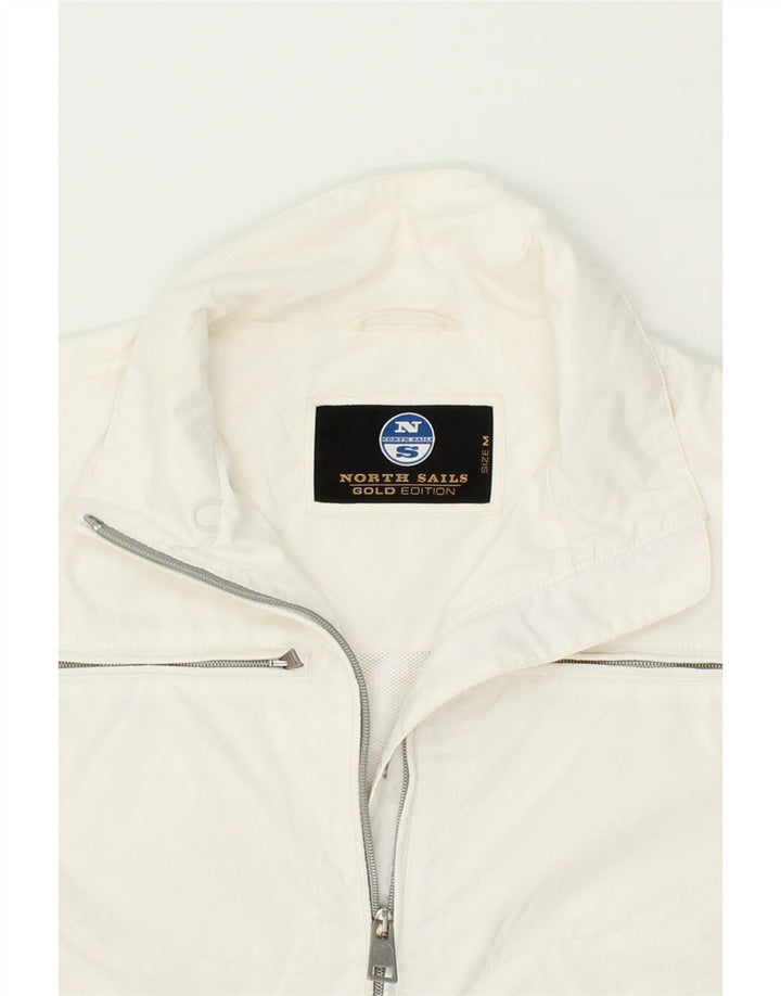 NORTH SAILS Womens Windbreaker Jacket UK 14 Medium White Polyester Vintage North Sails and Second-Hand North Sails from Messina Hembry 