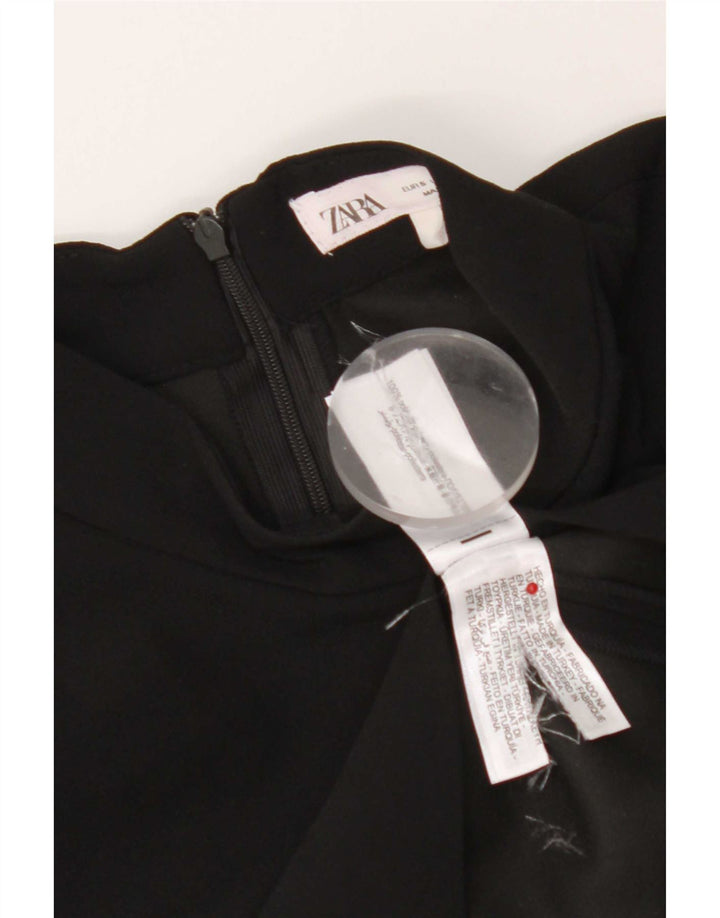Abito tubino senza maniche da donna Zara UK 10 piccolo poliestere nero