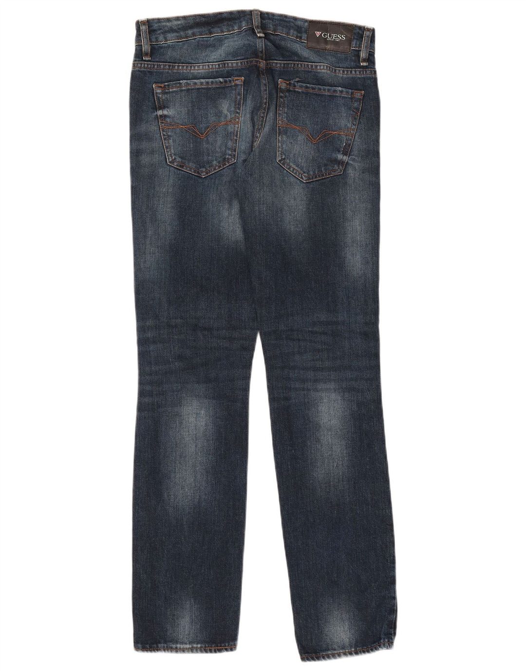 Jeans slim invecchiati Guess da donna W30 L32 cotone blu