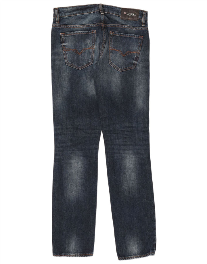 Jeans slim invecchiati Guess da donna W30 L32 cotone blu