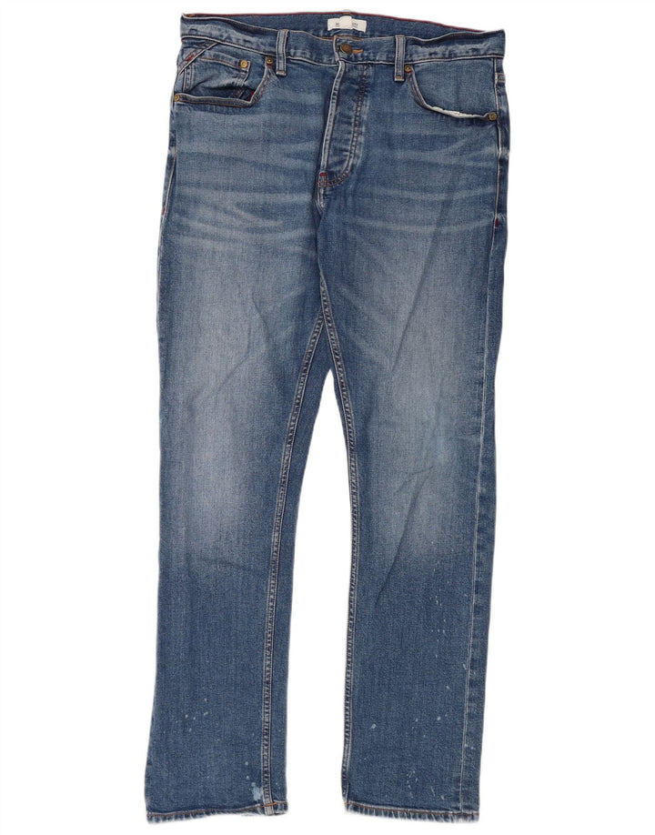 Jeans slim effetto consumato da uomo White Stuff W34 L31 cotone blu