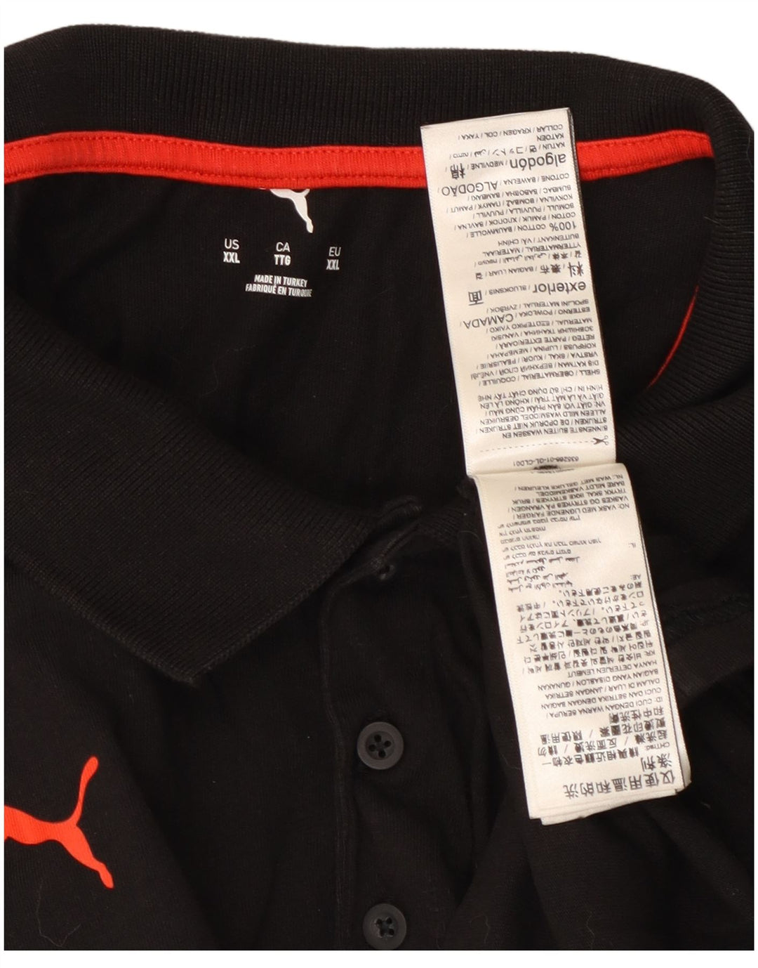 Polo grafica da uomo PUMA 2XL cotone nero