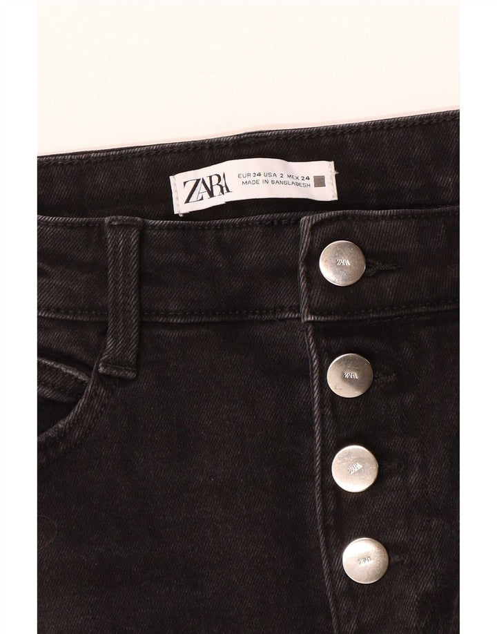 Jeans svasati da donna Zara EU 34 2XS W24 L31 Nero